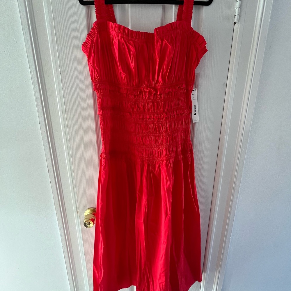 Aqua Red Sleeveless Midi Dress New With Tags